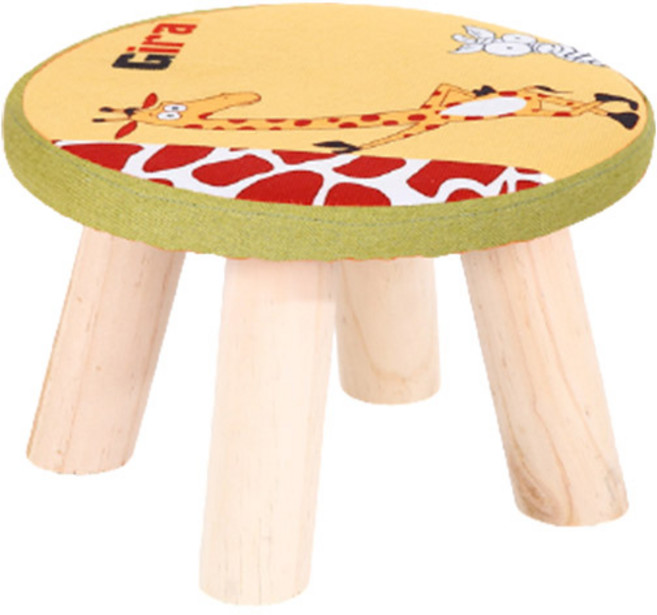 GUNU 미니 4다리 우드 의자 1p, 기린