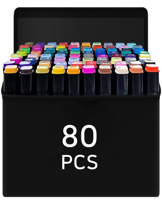 다다 알콜유성 트윈마카펜 80종 세트, 1세트, 80색