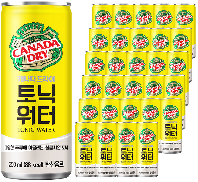 캐나다드라이 토닉워터, 250ml, 30개