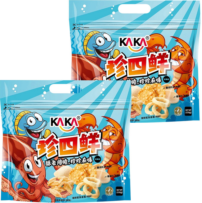 KAKA 卡卡 珍四鮮 卡士醬燒 油不沾手, 120g, 2包