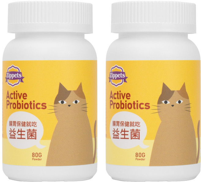 Zippets 吉沛思 貓貓益生菌顆粒, 消化功能/胰臟/胃改善, 80g, 2罐