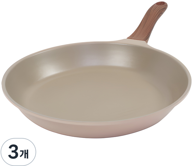 키친아트 본 우드 파스텔핑크 다이아 프라이팬, 30cm, 3개