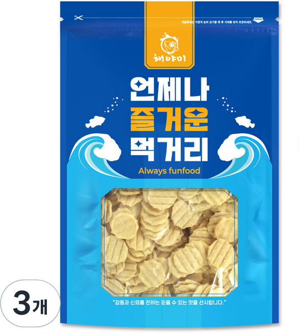 해야미 꼬마 튀김 쥐포, 1kg, 3개
