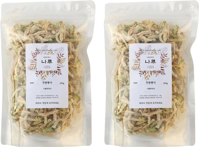 나물투데이 국내산 건무말랭이, 200g, 2개