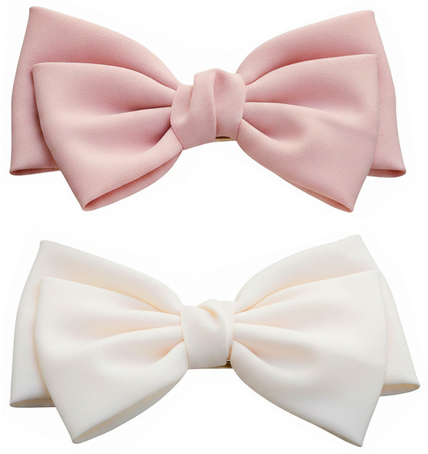 HanNal 聚酯纖維大蝴蝶結髮夾 2件組