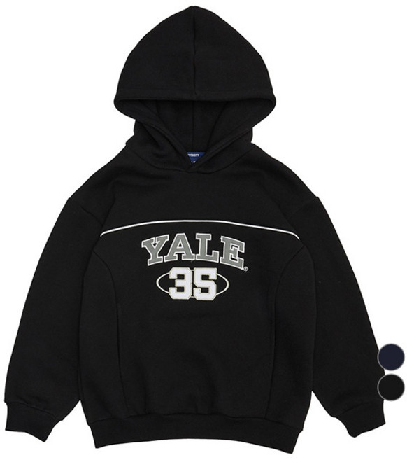 예일키즈 주니어 아동용 아치 로고 라인 포인트 기모 후디 YJPTHDD43183