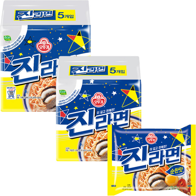 오뚜기 진라면 순한맛 120g, 10개