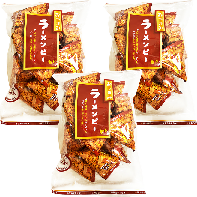 日本橫井 三角包花生點心麵, 208g, 3袋