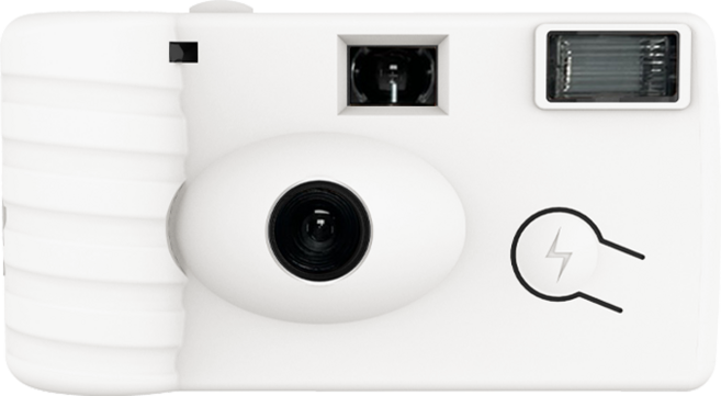 Booie 一次性氛圍感底片相機, 彩色18張, B3CA-30Z, White, 1個