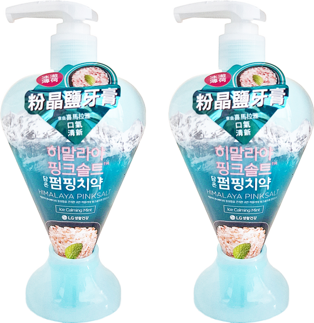 PERIOE 倍麗兒 喜馬拉雅粉晶鹽PUMPING牙膏 冰澈薄荷, 285g, 2瓶
