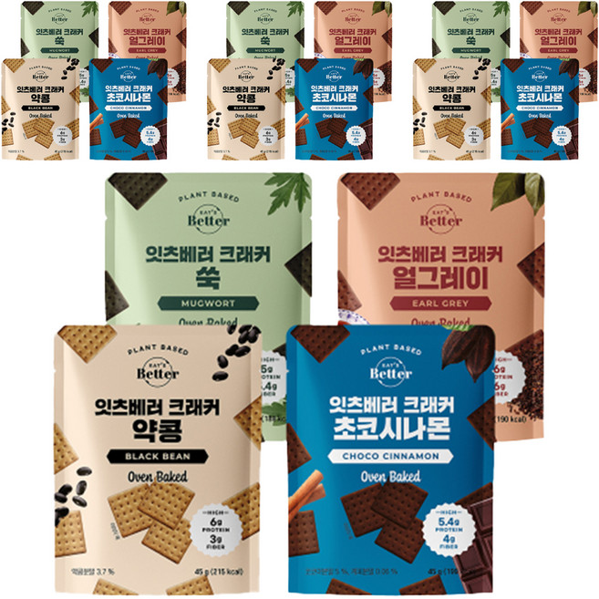 잇츠베러 크래커 파티 4종 세트, 180g, 4세트
