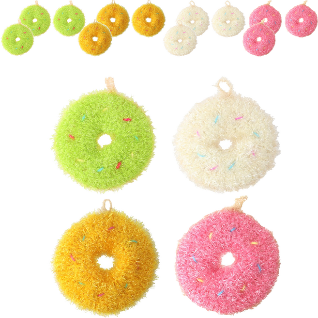 코코윌 코코 도넛 수세미, 4개입, 4개