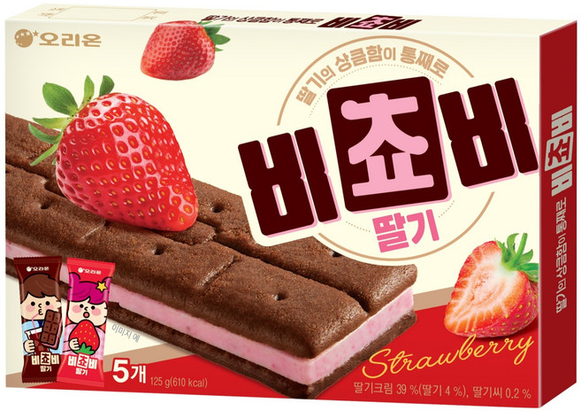 오리온 비쵸비 딸기, 125g, 1개