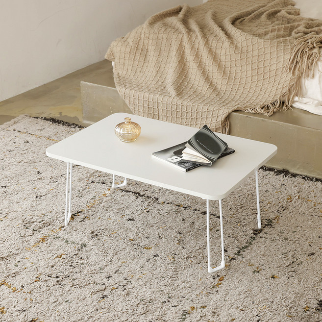 레몬트리 국내제조 E0등급 LPM 720 심플 라운드 접이식 거실 테이블, 실버그레이