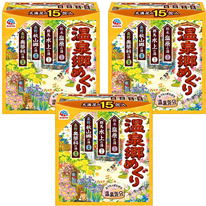 바스로망 온천기행 4계절 입욕제 4종 세트, 450g, 3개