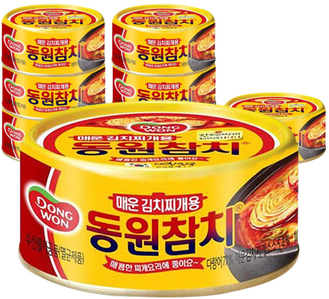 동원참치 매운 김치찌개용, 8개, 150g