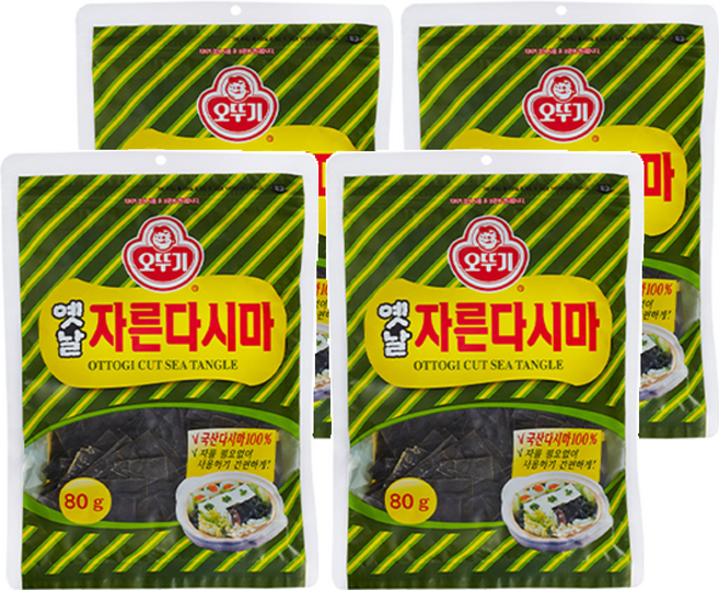 오뚜기 옛날 자른 다시마, 80g, 4개