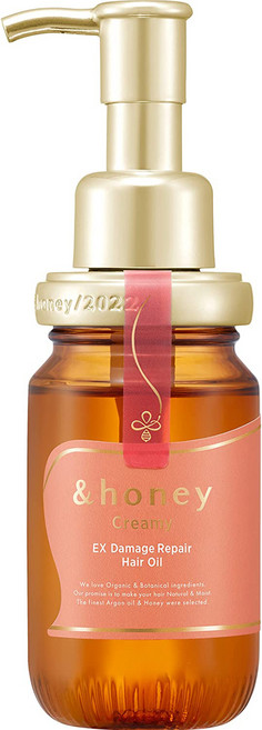 &honey Creamy蜂蜜莓果修復髮油 鎖水保濕 柔順亮澤秀髮 100ml 日本產, 1瓶