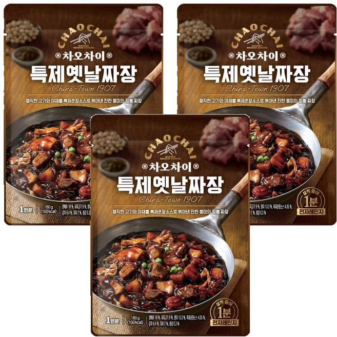 차오차이 특제옛날짜장, 180g, 3개