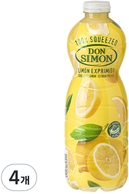 돈시몬 NFC 레몬즙, 1L, 4개