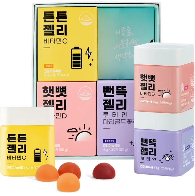 니몸내몸 영양젤리 3종 멀티비타민, 60정, 1세트 - 쿠팡