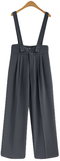 패션풀 여성용 투번 멜빵 핀턱 슬랙스 28549