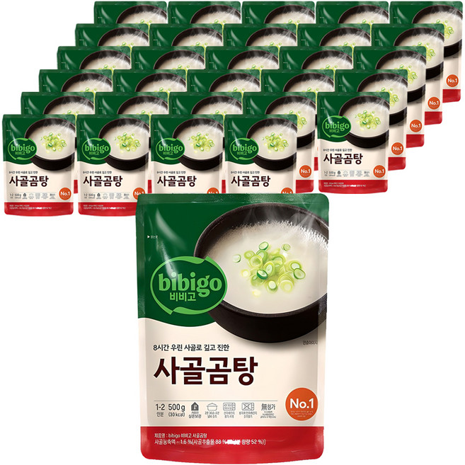 비비고 사골곰탕, 500g, 36개