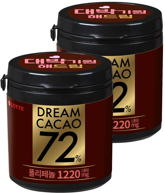 롯데웰푸드 드림카카오 72% 초콜릿, 86g, 2개