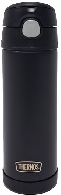 THERMOS 膳魔師 不鏽鋼真空保冷瓶 F4049BK, 黑色, 470ml, 1個
