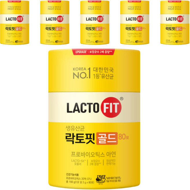 락토핏 골드 80포, 160g, 6개