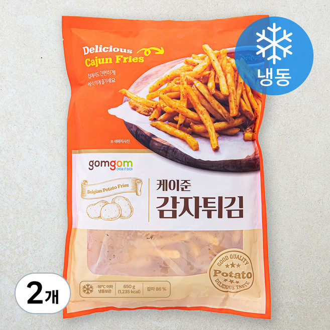 곰곰 케이준 감자튀김(냉동), 650g, 2개