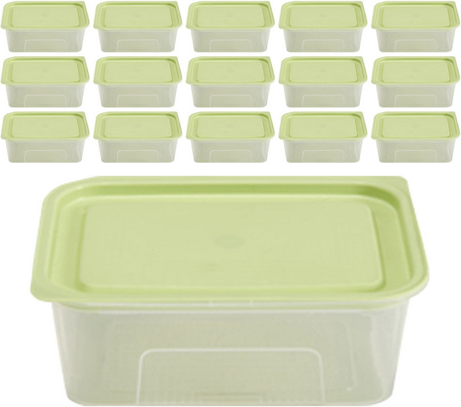 이지앤프리 맛반 사각 전자레인지 보관용기 1000ml, 16개