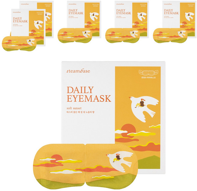 스팀베이스 데일리 아이마스크 해질녘 노을의 향, 6개, 5개입