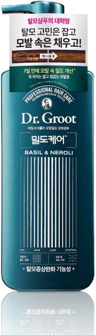 닥터그루트 밀도케어 모발밀도 강화 샴푸 바질 앤 네롤리향, 400ml, 1개