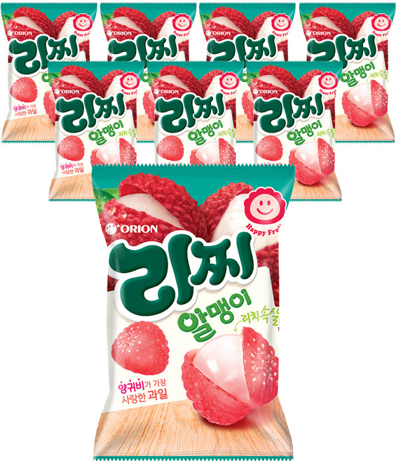 오리온 리찌 알맹이 젤리, 67g, 8개