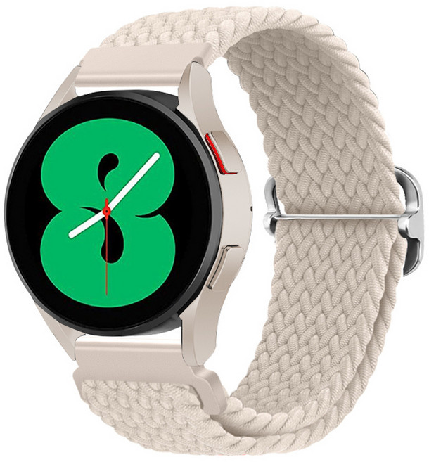 이츠라이프 갤럭시워치 브레이드 솔로루프 버클형 스트랩, 아이보리, 1개