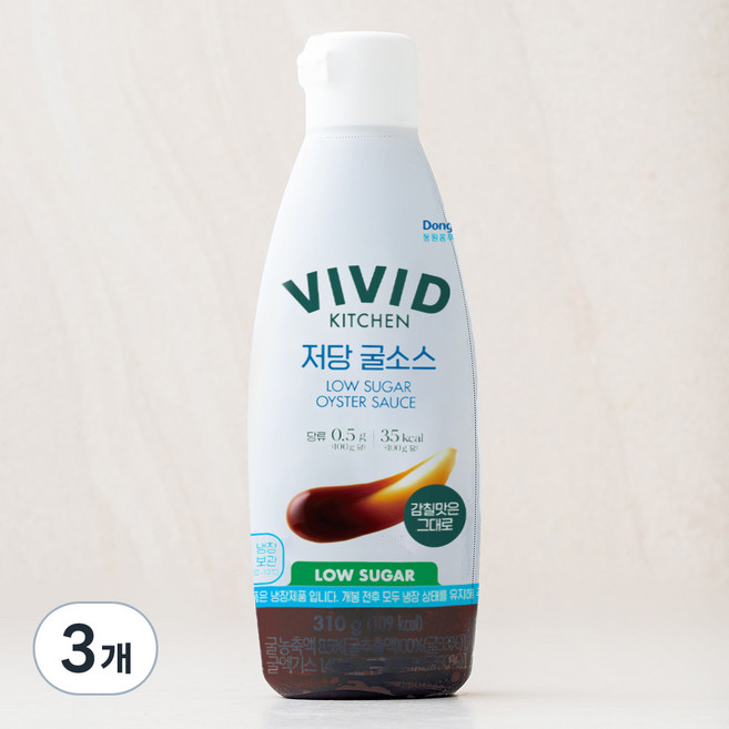 비비드키친 저당 굴소스, 310g, 3개