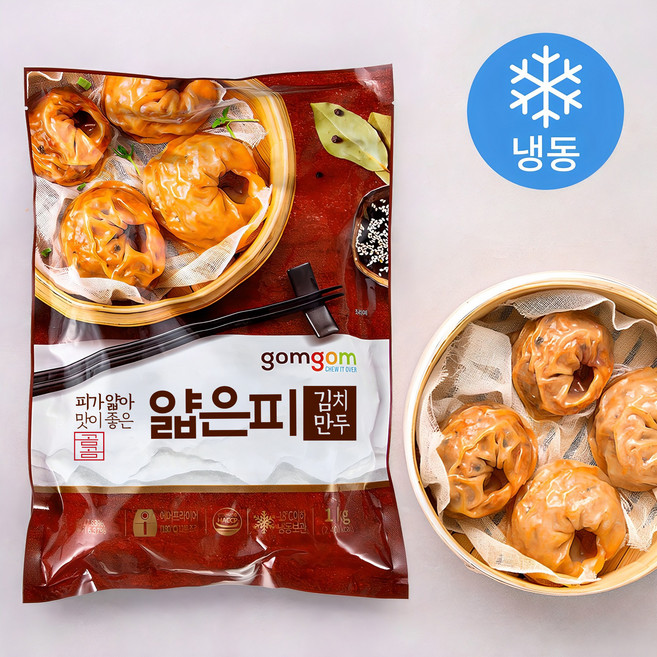 곰곰 얇은피 김치 만두(냉동), 1kg, 1개