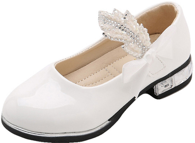 키즈트리 여아용 리본 큐빅 플랫 굽 구두 XZ-494