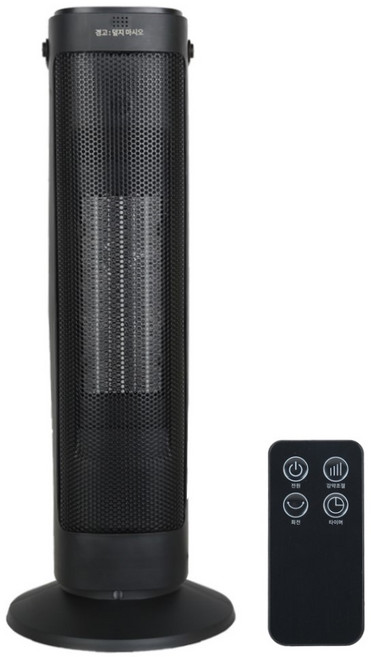 홈플래닛 PTC 타워 리모컨 온풍기, DQ2133R, 블랙