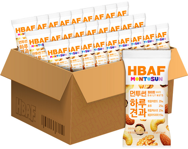 HBAF 每日堅果禮盒 白色款, 20g, 100包