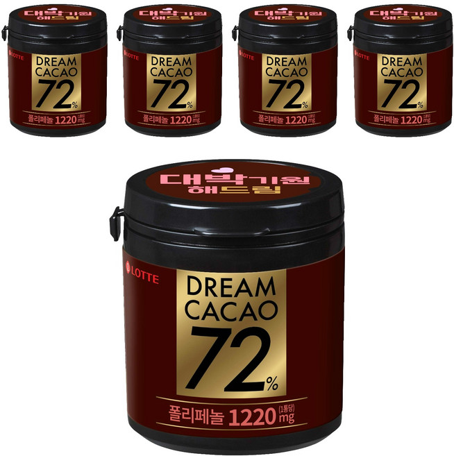 롯데웰푸드 드림카카오 72%, 86g, 5개