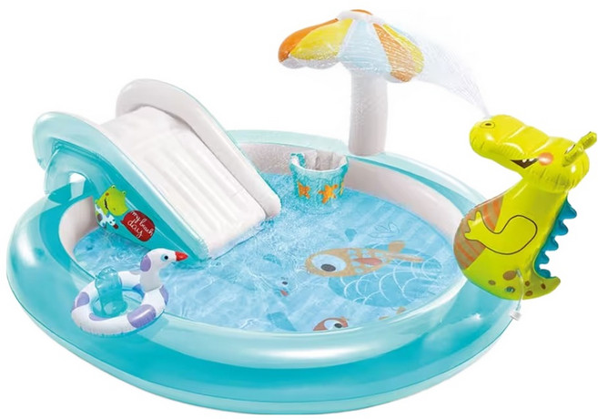 INTEX 鱷魚沙灘戲水池 2歲以上適用 4kg 160L, 1個