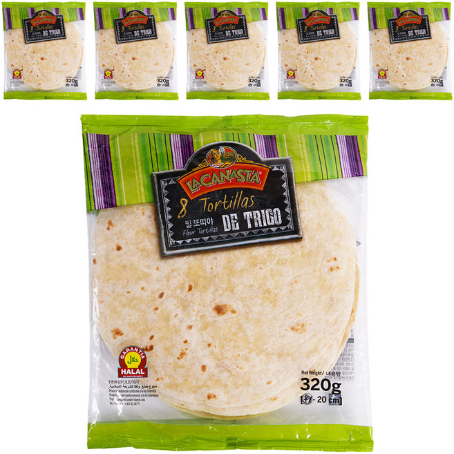 라카나스타 밀 또띠야 20cm, 320g, 6개