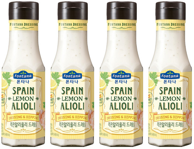 폰타나 레몬 알리올리 드레싱, 270g, 4개