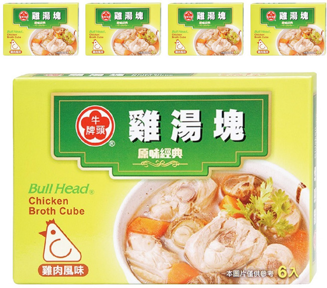 牛頭牌 雞湯塊 雞肉風味 6入, 66g, 5盒