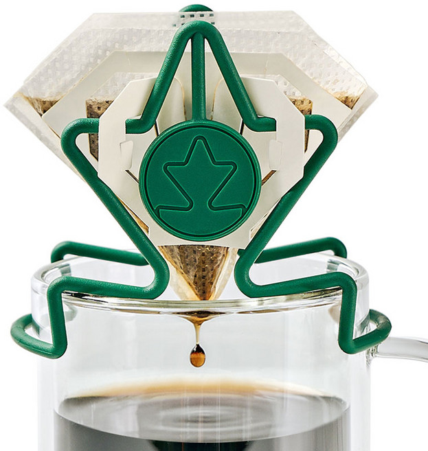 빈플러스 드립백 홈카페 커피 거치대 + 받침대 크래들 세트, 그린, 1세트