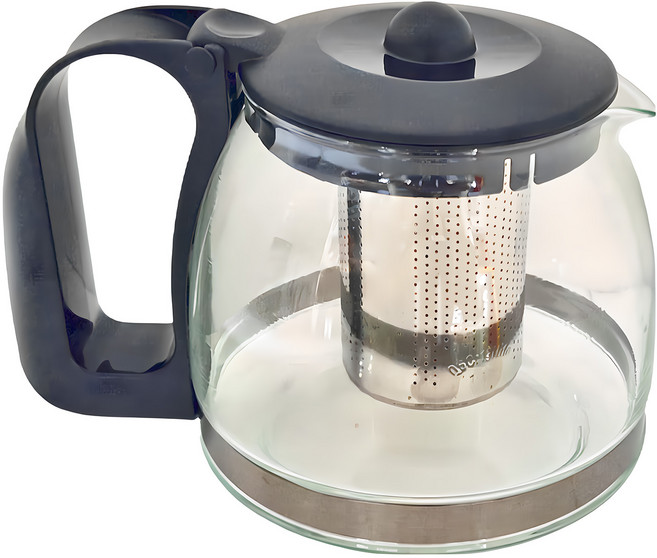 Kiyodo 雅士達玻璃壺, 黑色 + 透明色, 1.25L, 1個