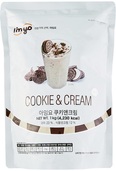 아임요 쿠키앤크림 파우더, 1kg, 1개, 1kg, 1개입
