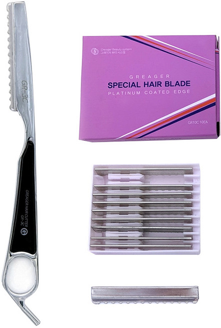 그레이거 스타일링 레자기 핸들 GR-3C + 날 GR-10C 10p 세트, 혼합색상, 1세트